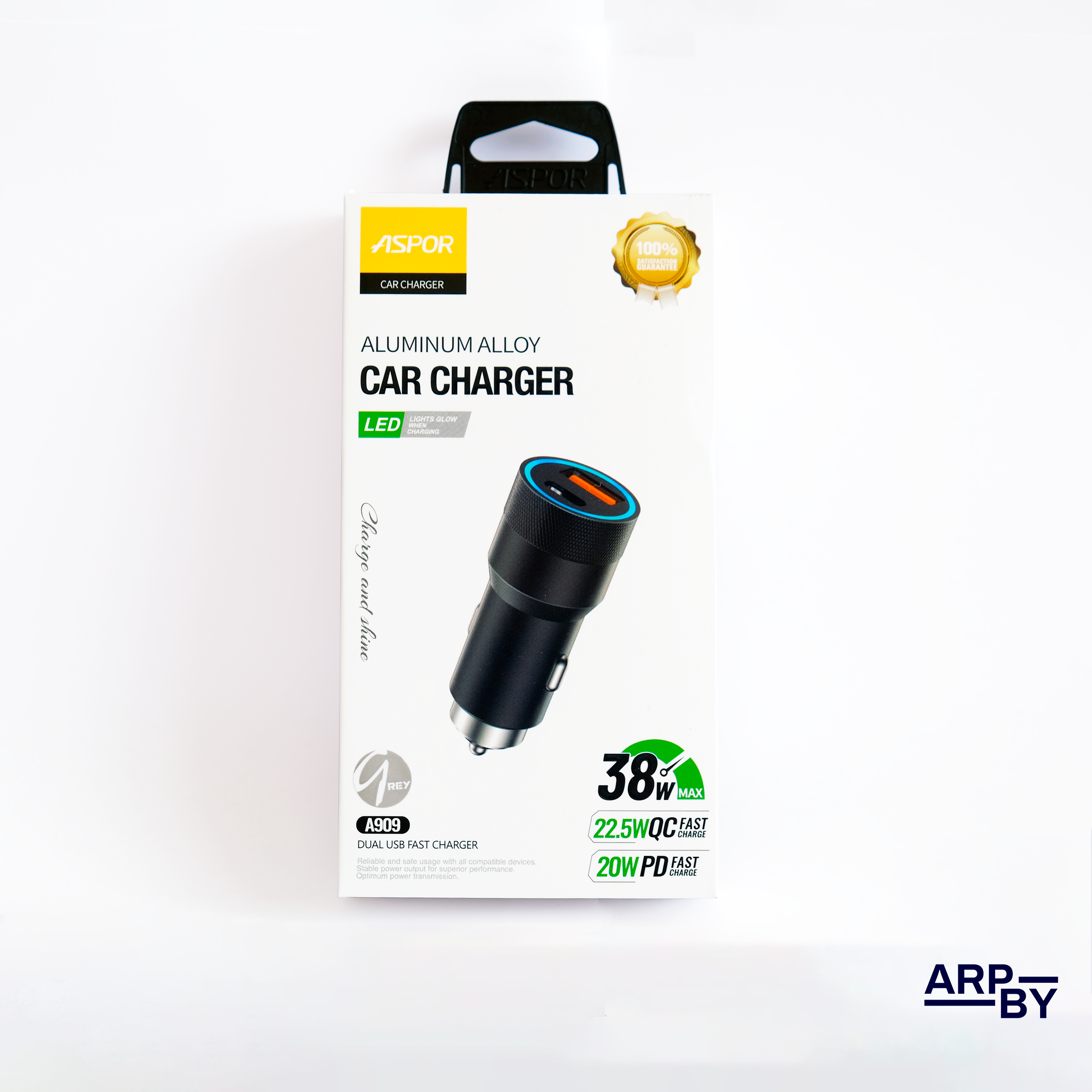 Carregador Isqueiro Rápido 2 Entradas 38W A909 Cinza Carregador Isqueiro Rápido 2 Entradas 38W A909 Cinza